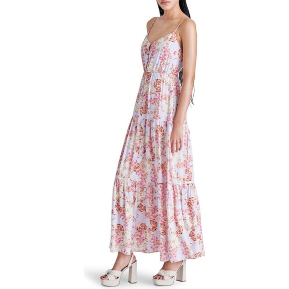 NWT Steve Madden Phillipa pastel lilac floral dress size L - Picture 4 of 5